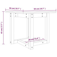 Produktbild för Soffbord grå 50x50x45 cm massiv furu