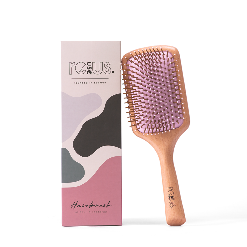 ReuseUs Wooden hairbrush Pink