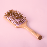Miniatyr av produktbild för Wooden hairbrush Pink