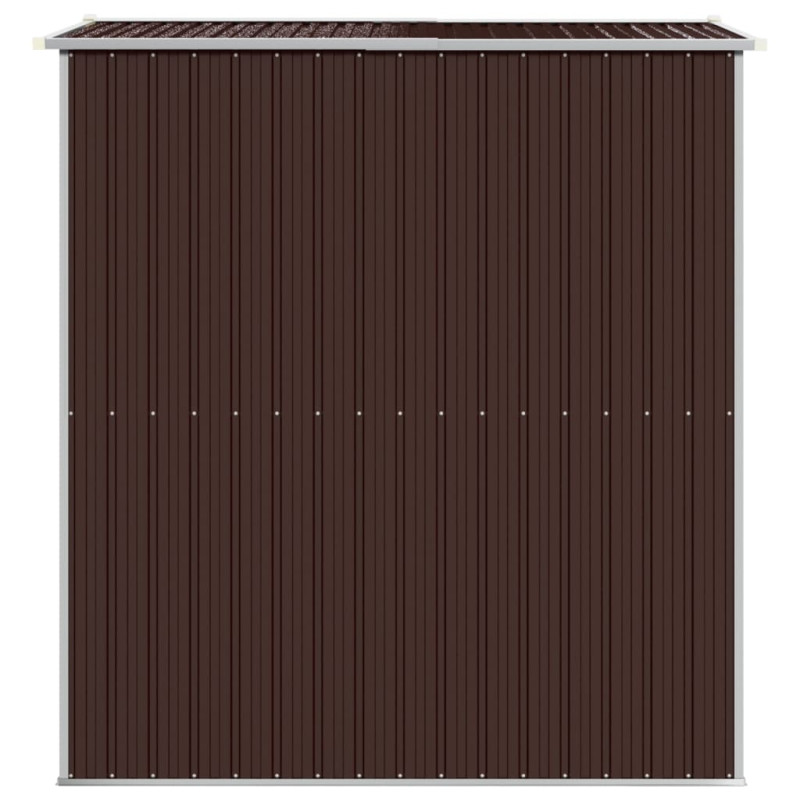 Produktbild för Trädgårdsskjul mörkbrun 192x191x223 cm galvaniserat stål