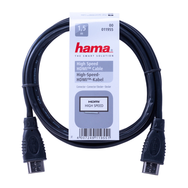 Produktbild för Svart HDMI-kabel 1,5 m