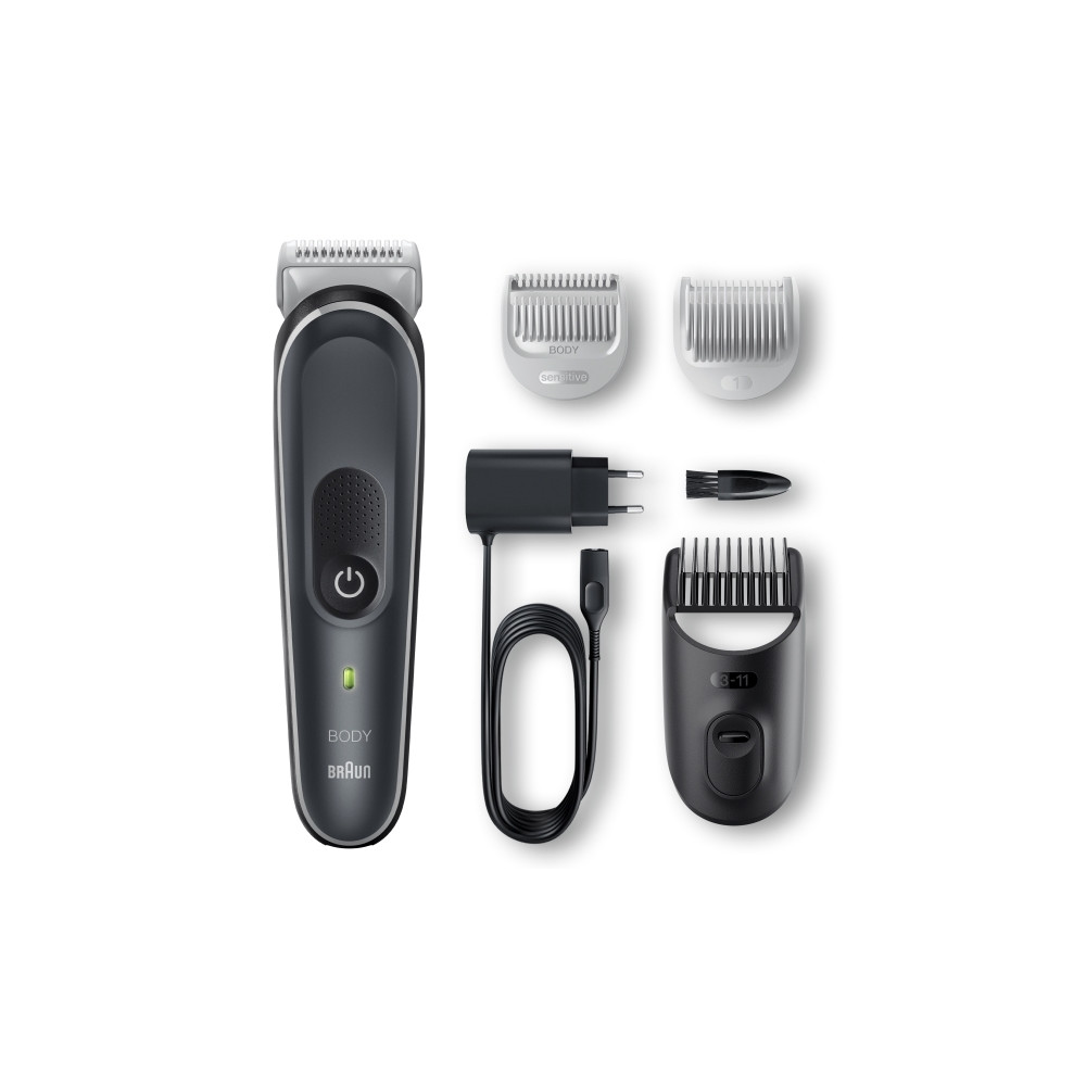 Produktbild för Braun BodyGroomer 5 BG5340 - kroppstrimmare - vit / grå