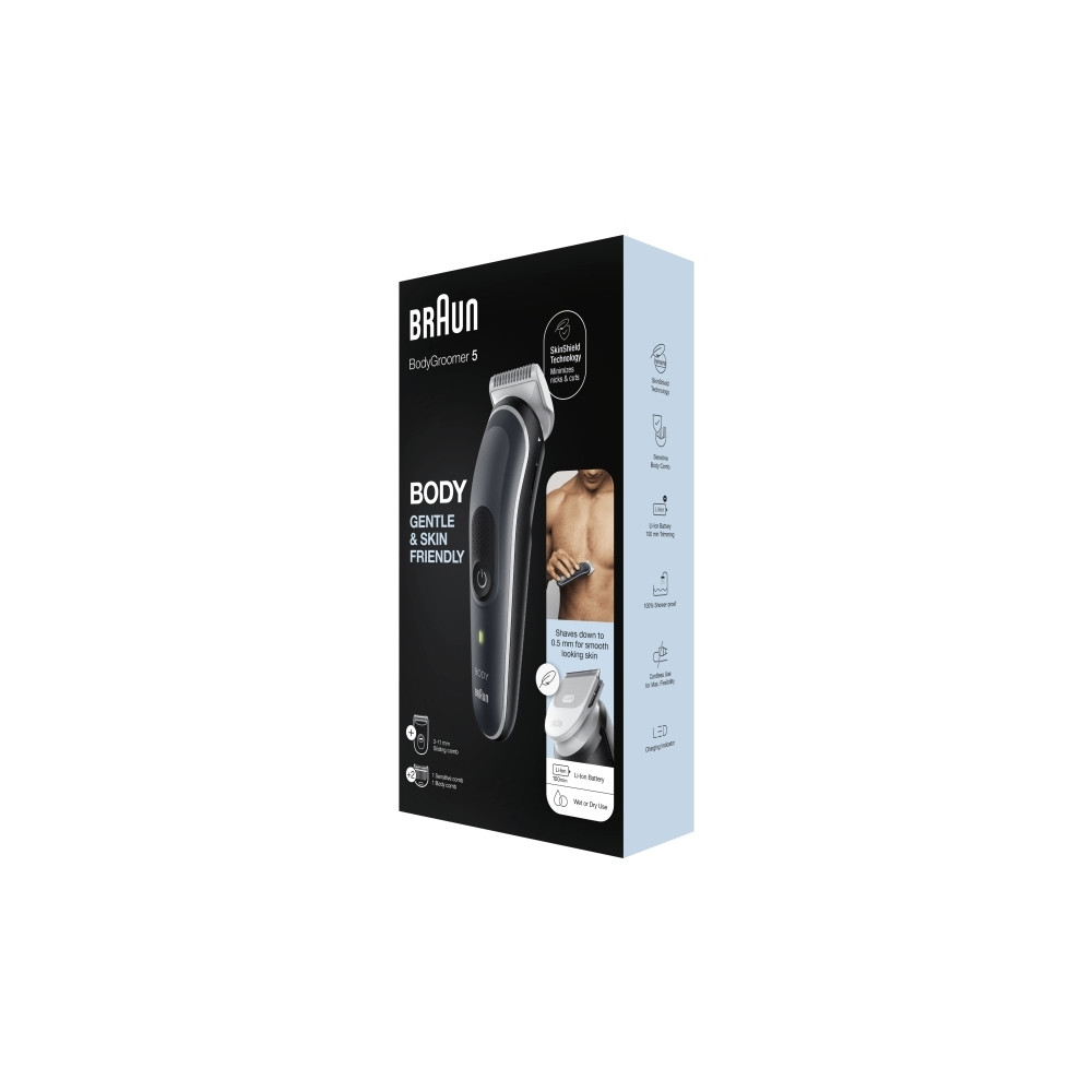 Produktbild för Braun BodyGroomer 5 BG5340 - kroppstrimmare - vit / grå
