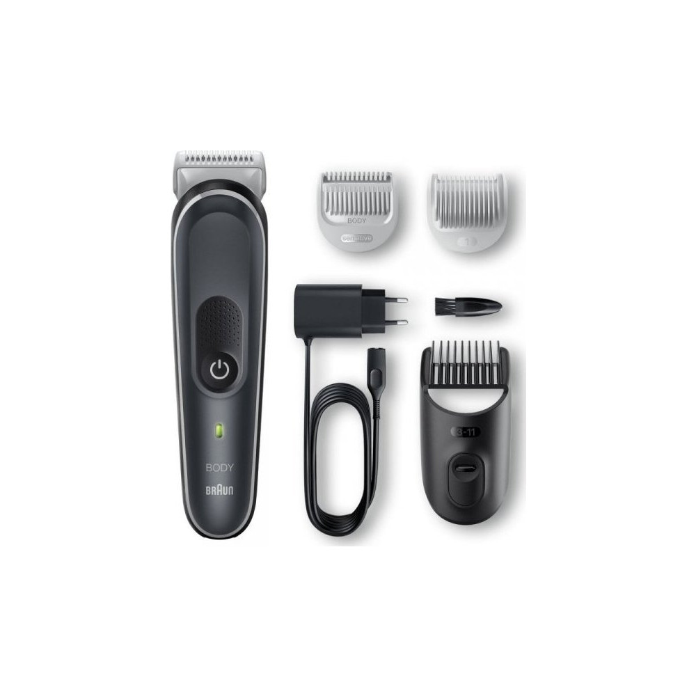 Produktbild för Braun BodyGroomer 5 BG5340 - kroppstrimmare - vit / grå