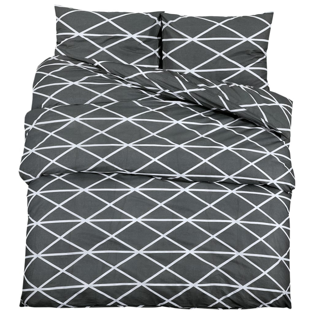 Produktbild för Bäddset grå 140x200 cm bomull