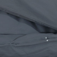Produktbild för Bäddset antracit 140x200 cm bomull