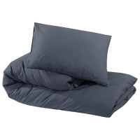 Produktbild för Bäddset antracit 135x200 cm bomull