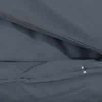 Produktbild för Bäddset antracit 135x200 cm bomull