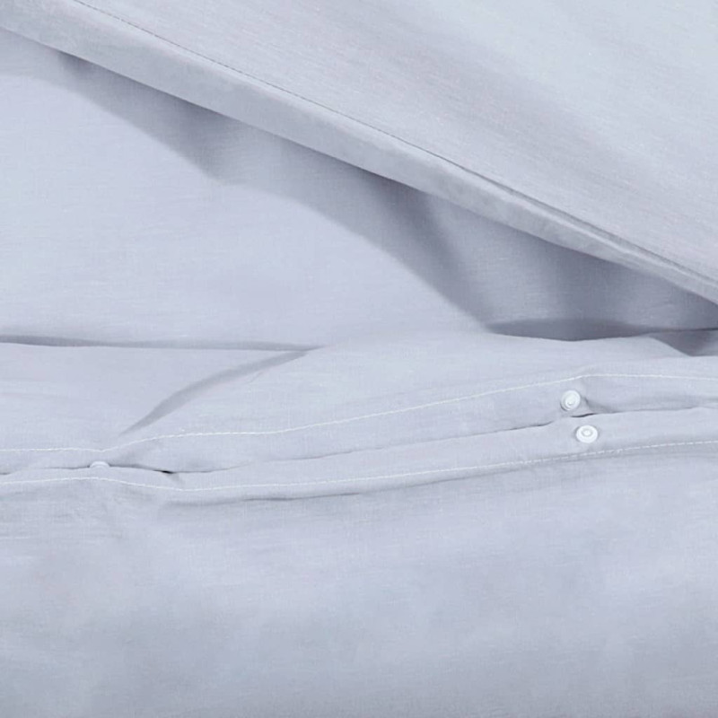 Produktbild för Bäddset grå 140x200 cm bomull