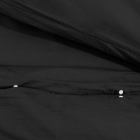 Produktbild för Bäddset svart 140x200 cm bomull