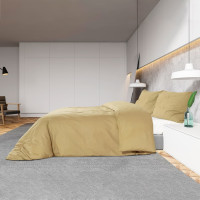 Produktbild för Bäddset taupe 200x200 cm bomull