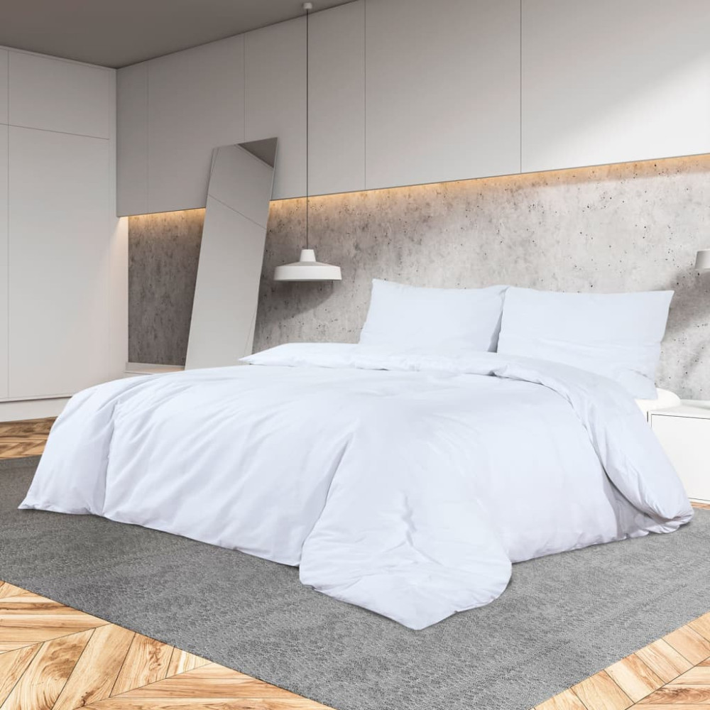 Produktbild för Bäddset vit 140x200 cm bomull