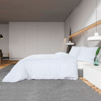 Produktbild för Bäddset vit 140x200 cm bomull