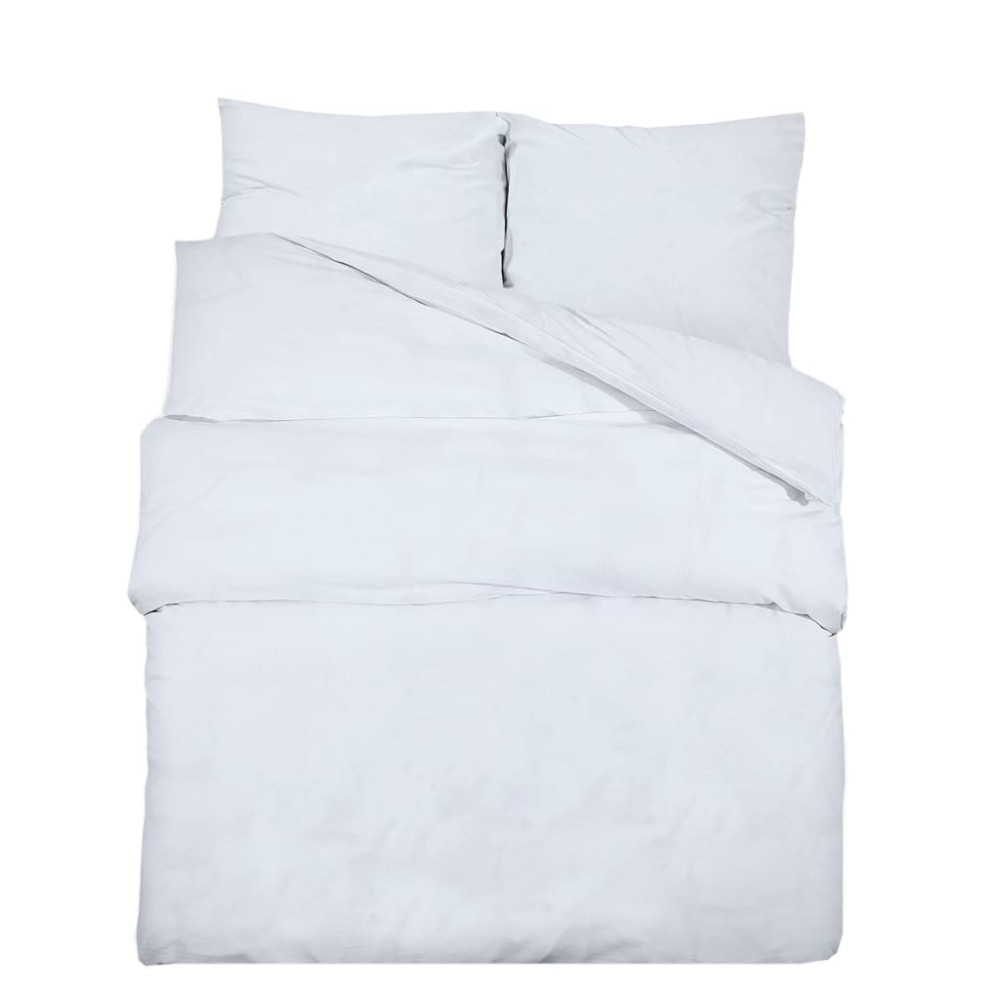Produktbild för Bäddset vit 135x200 cm bomull