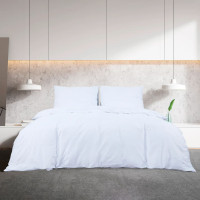 Produktbild för Bäddset vit 135x200 cm bomull