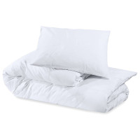Produktbild för Bäddset vit 200x200 cm bomull