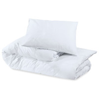 Produktbild för Bäddset vit 200x200 cm bomull
