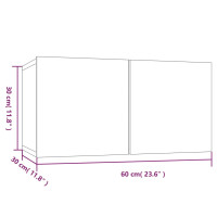 Produktbild för Tv-bänk 8 delar rökfärgad ek 60x30x30 cm konstruerat trä