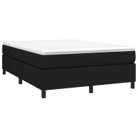 Produktbild för Boxspring-sängram svart 140x200 cm tyg