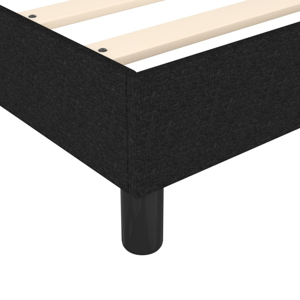 Produktbild för Boxspring-sängram svart 140x200 cm tyg