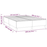 Produktbild för Boxspring-sängram svart 140x200 cm tyg