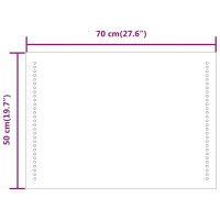 Produktbild för Badrumsspegel LED 50x70 cm
