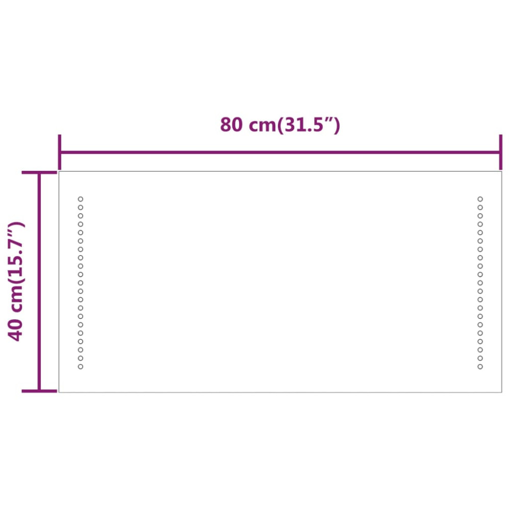 Produktbild för Badrumsspegel LED 40x80 cm