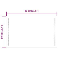 Produktbild för Badrumsspegel LED 50x80 cm
