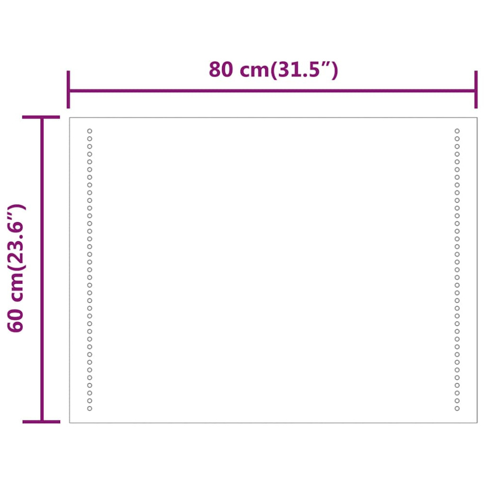 Produktbild för Badrumsspegel LED 60x80 cm