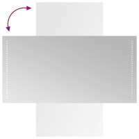 Produktbild för Badrumsspegel LED 50x100 cm
