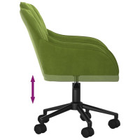 Produktbild för Snurrbar kontorsstol ljusgrön sammet