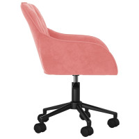 Miniatyr av produktbild för Snurrbar kontorsstol rosa sammet