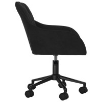 Produktbild för Snurrbar kontorsstol svart sammet