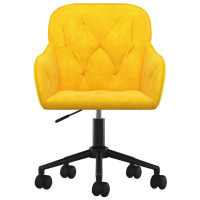 Miniatyr av produktbild för Snurrbar kontorsstol gul sammet