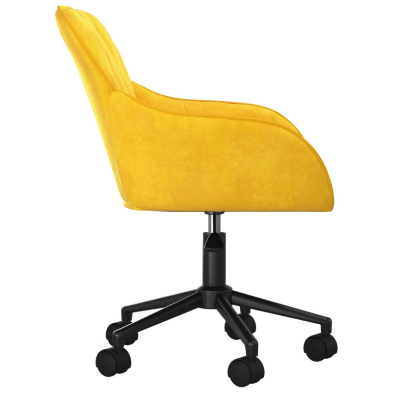 Produktbild för Snurrbar kontorsstol gul sammet