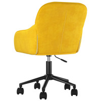 Miniatyr av produktbild för Snurrbar kontorsstol gul sammet