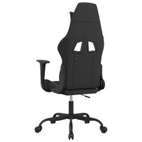 Produktbild för Gamingstol med massage svart och orange tyg