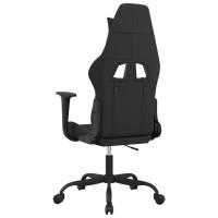 Produktbild för Gamingstol med massage svart och blå tyg
