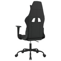 Produktbild för Gamingstol med massage svart och röd tyg