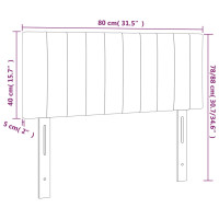 Produktbild för Sänggavel svart 80x5x78/88 cm tyg