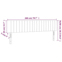 Produktbild för Huvudgavlar 2 st svart 100 x 5 x 78/88 cm tyg