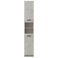 Produktbild för Badrumsskåp betonggrå 32x34x188,5 cm konstruerat trä
