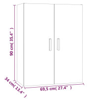 Produktbild för Väggskåp sonoma-ek 69,5x34x90 cm