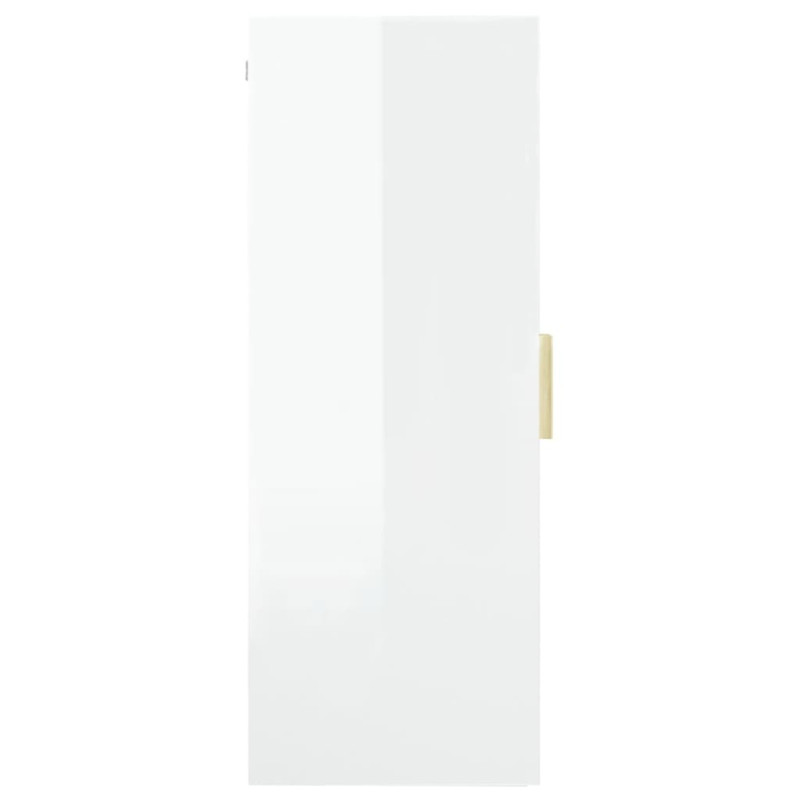 Produktbild för Väggskåp vit högglans 69,5x34x90 cm