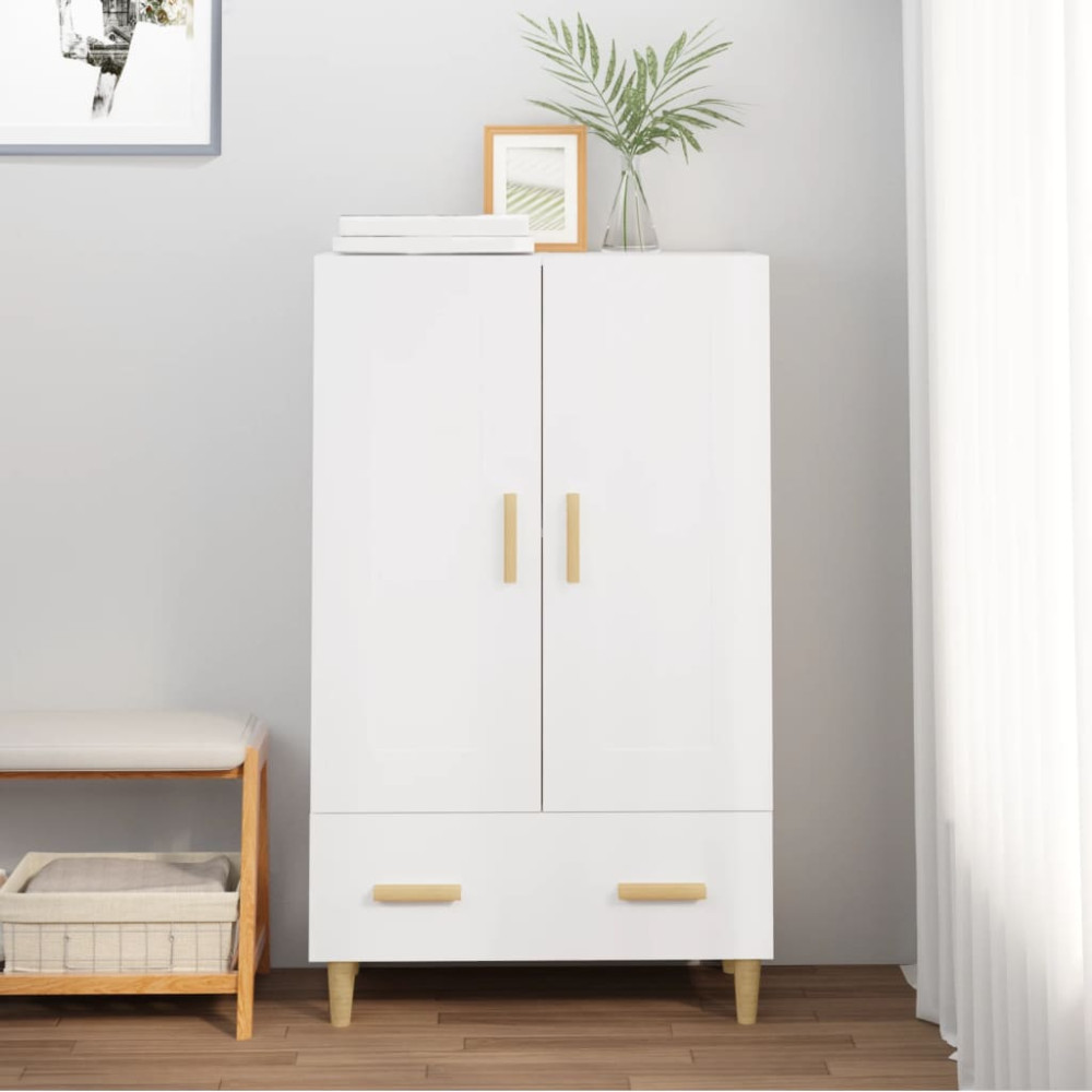 Produktbild för Skänk vit 70x31x115 cm konstruerat trä