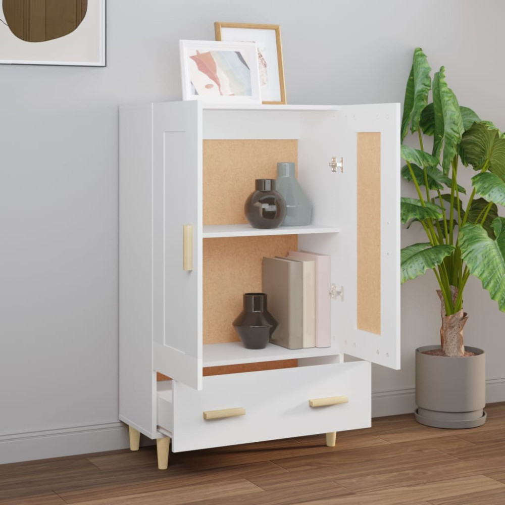 Produktbild för Skänk vit 70x31x115 cm konstruerat trä