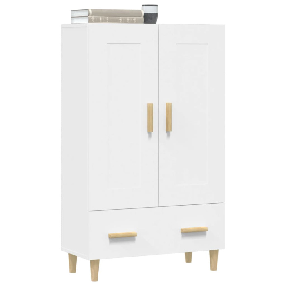 Produktbild för Skänk vit 70x31x115 cm konstruerat trä