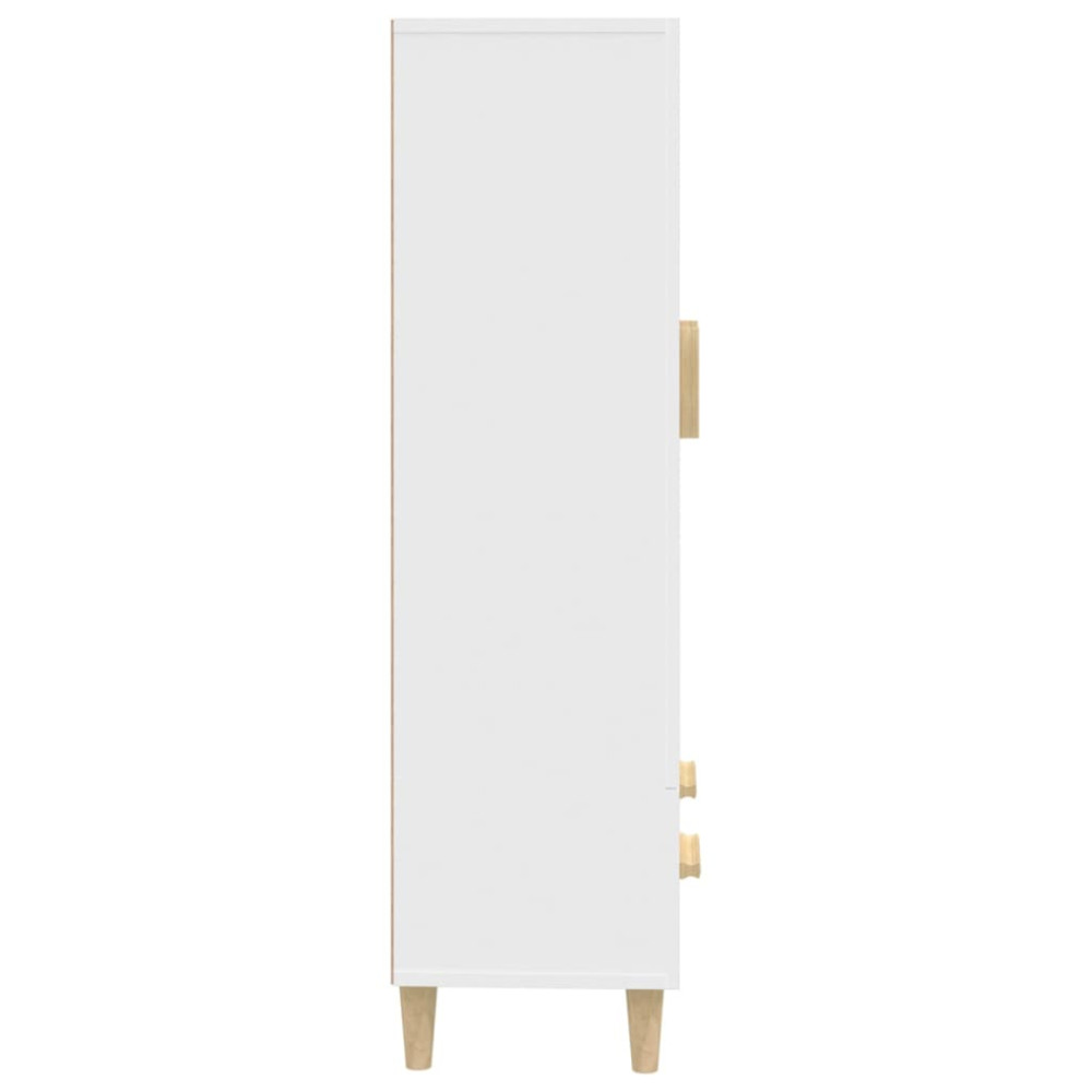 Produktbild för Skänk vit 70x31x115 cm konstruerat trä
