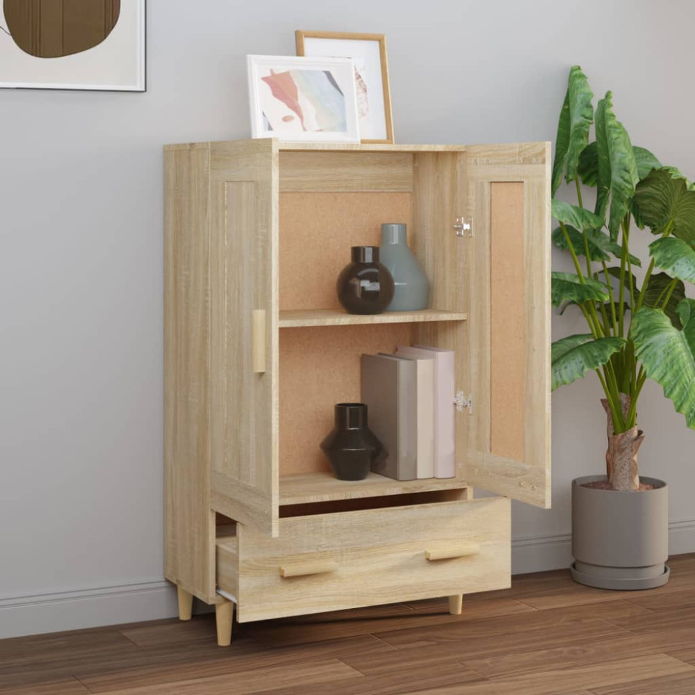 Produktbild för Skåp Sonoma-ek 70x31x115 cm konstruerat trä
