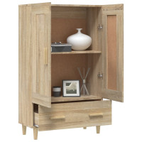 Produktbild för Skåp Sonoma-ek 70x31x115 cm konstruerat trä